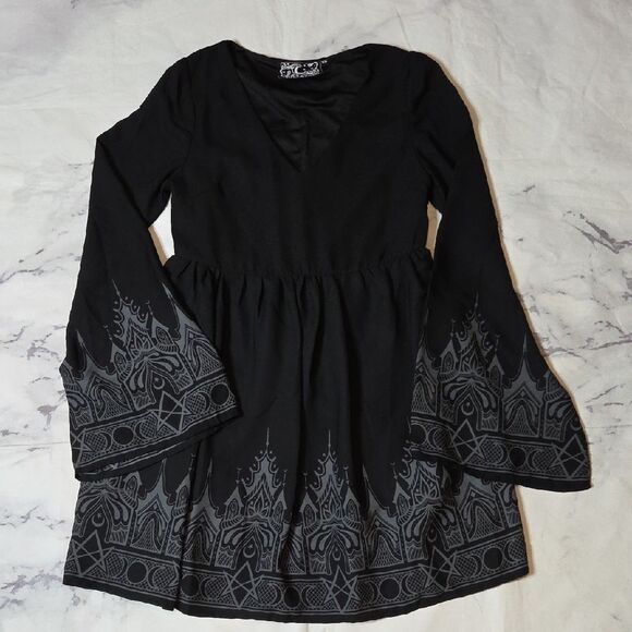 Killstar Dresses & Skirts - Killstar Duchess Mourning Black Mini Dress